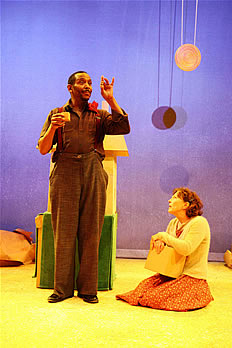 Photograph by Toby Farrow, from the production of Home at Bristol Old Vic Theatre with Andrew Francis and Maggie Tagney