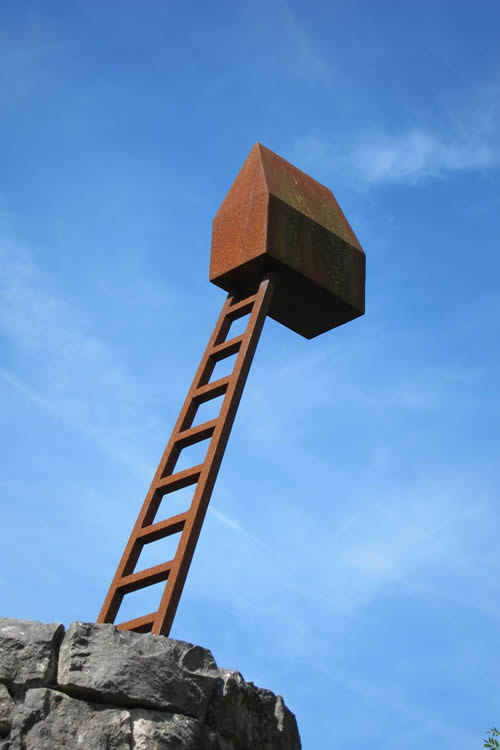 Sculpture by Denis OConnor at the National Stone Centre, Wirksworth. Photo: Lizzie Allen