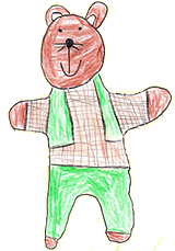 Child's drawing inspired by a Freehand Theatre production