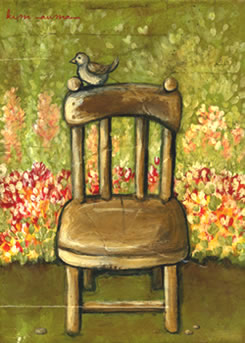 Painting of a chair by Kim Naumann